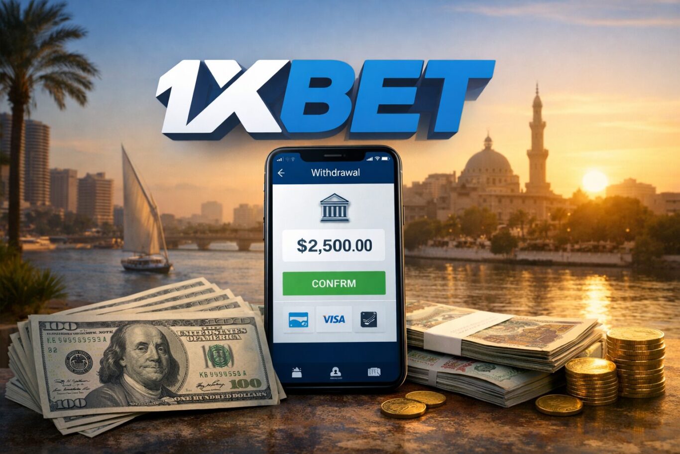 كيفية السحب من 1xbet في مصر